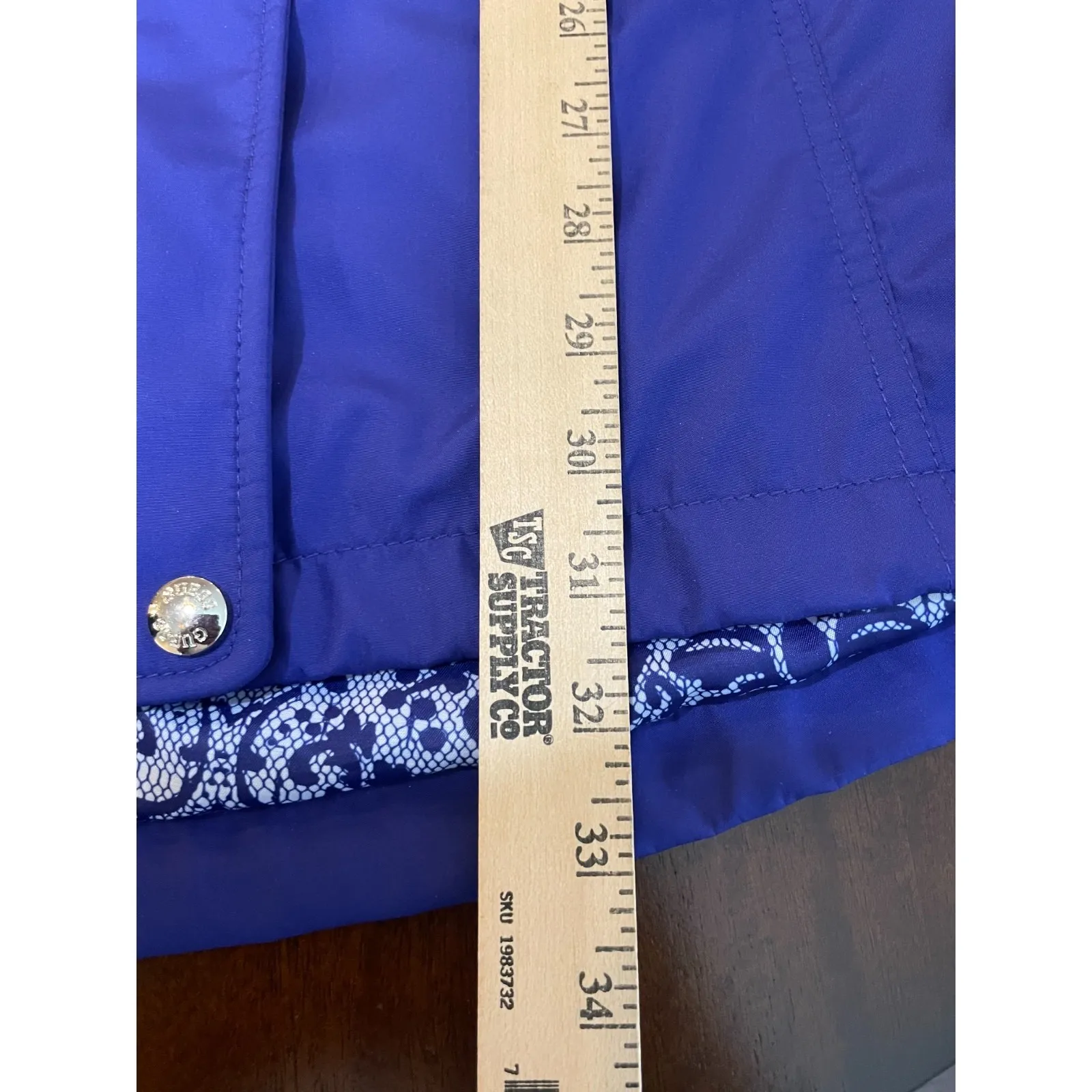 Guess Womens Small Purple Coat Jacket Pockets Hooded Outdoor‎ Travel Preppy Boho - Image 6