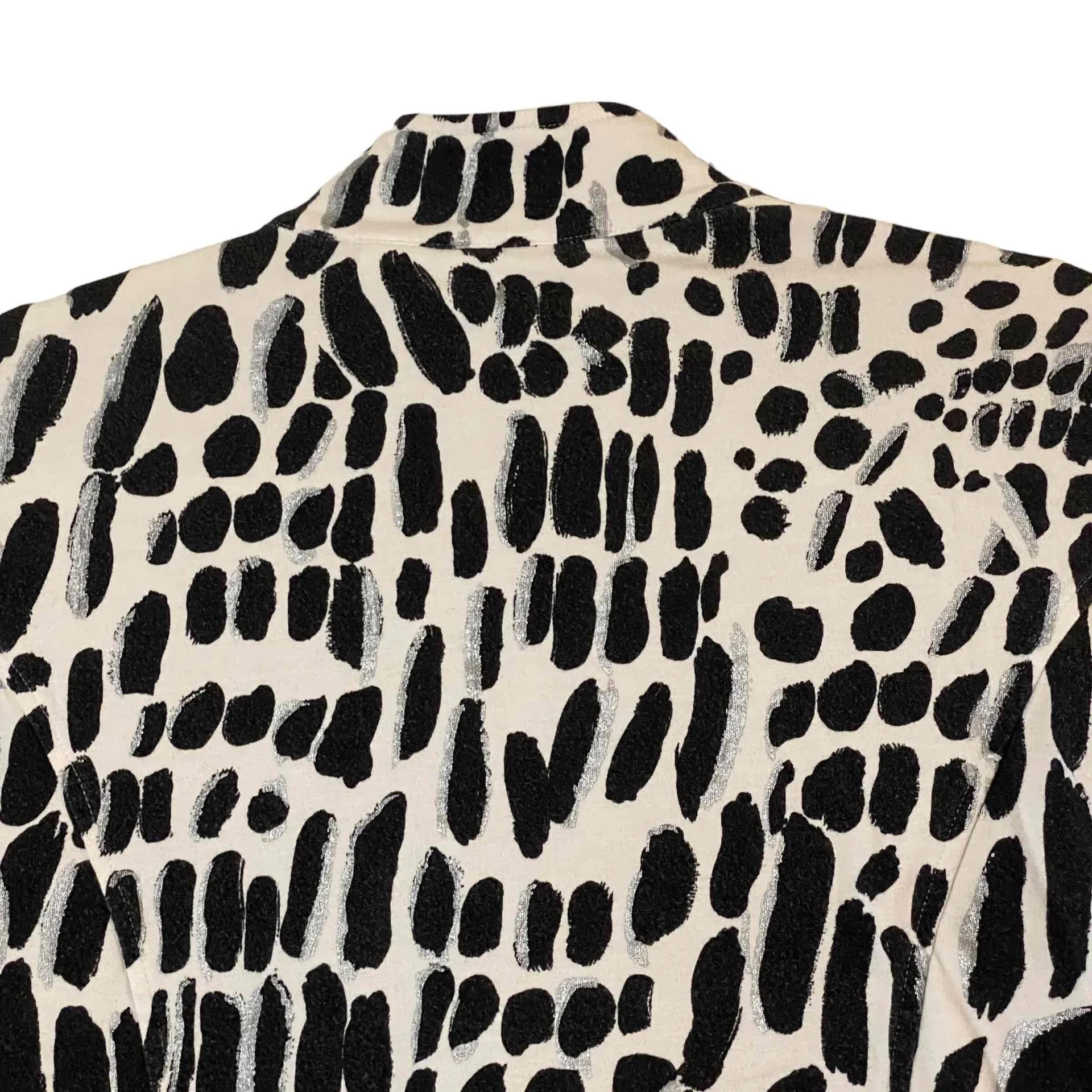 Chicos Zenergy Womens Black & White Cotton Modal Zip Up‎ Knit Jacket Sz 1 Size L - Image 11