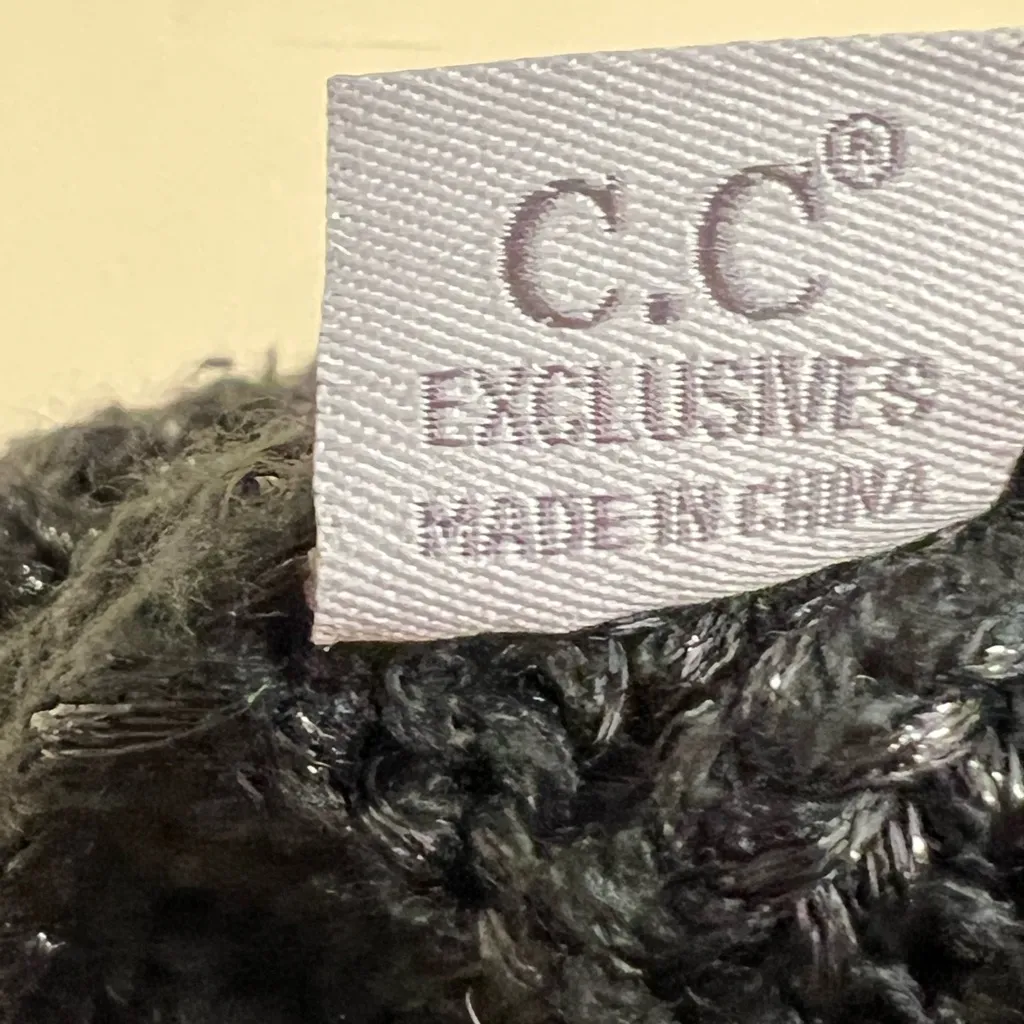 C.C. Exclusives Gray and Metallic Knit Winter Hat - Image 4