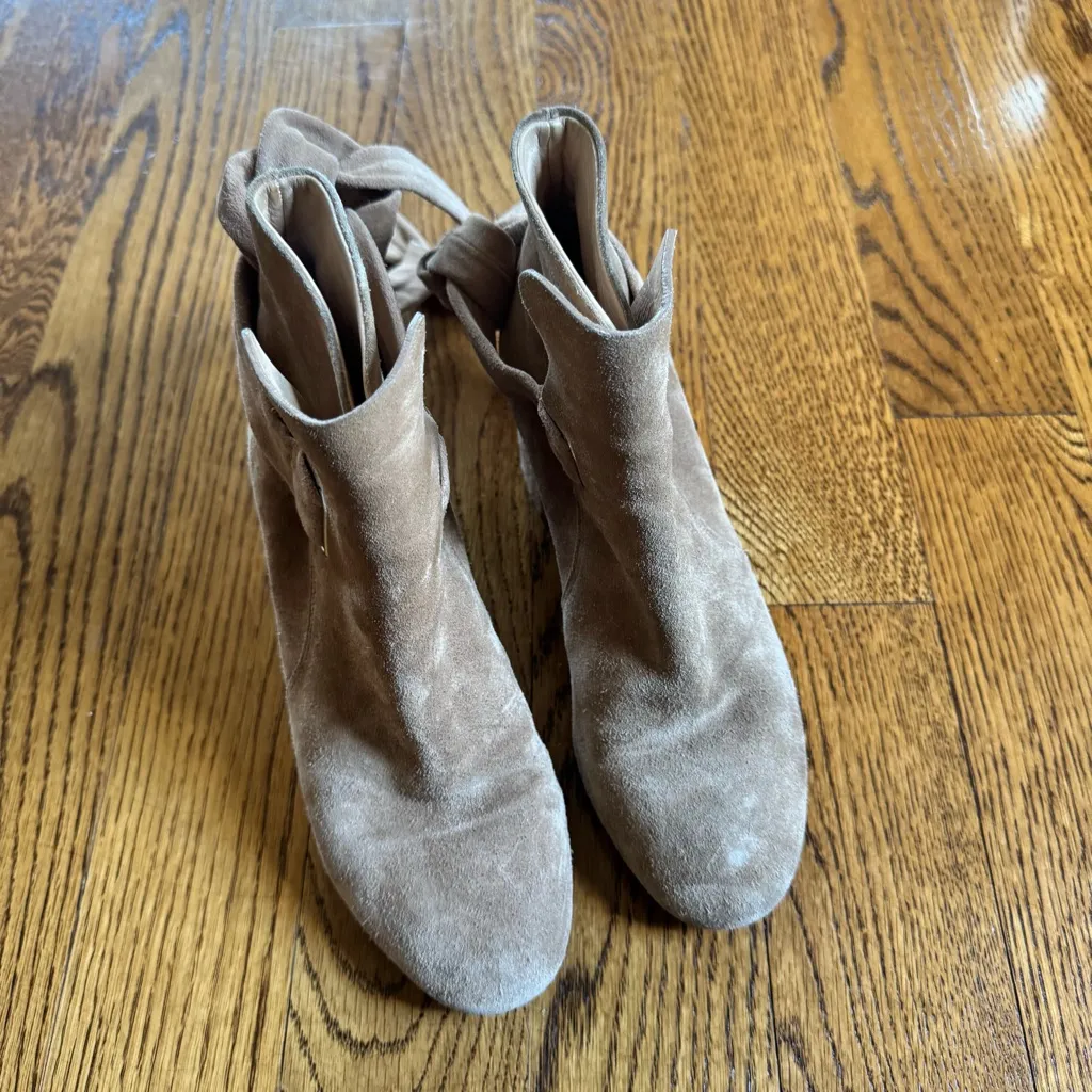 Rag & Bone Dalia Camel Suede Ankle Boots Women’s Size 37.5 - Image 7