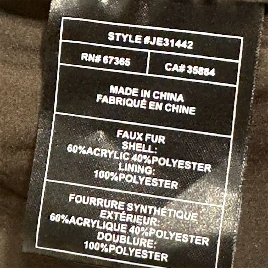 Jack by BB Dakota Faux Fur Vest M Brown Black Striped Boho Glam Penny Lane NWT Size M - Image 10