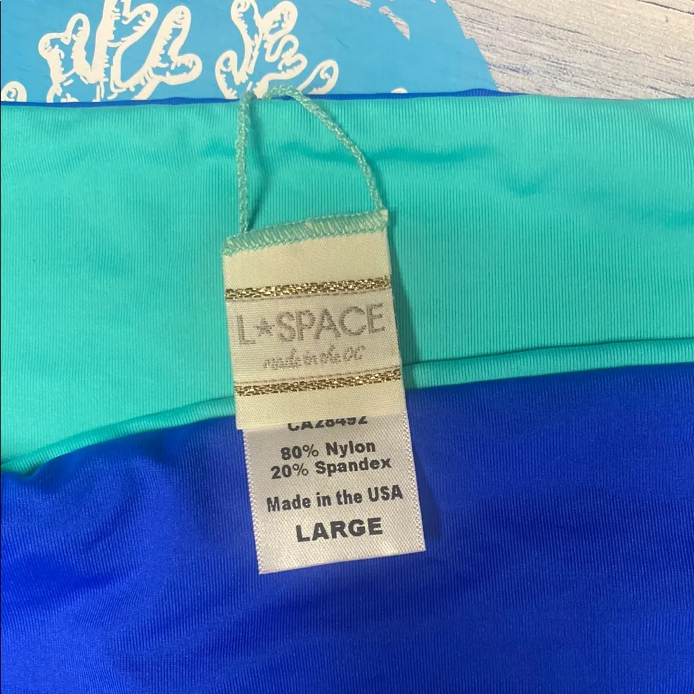 L*Space Aqua and Royal Blue Bikini Bottoms - Image 2