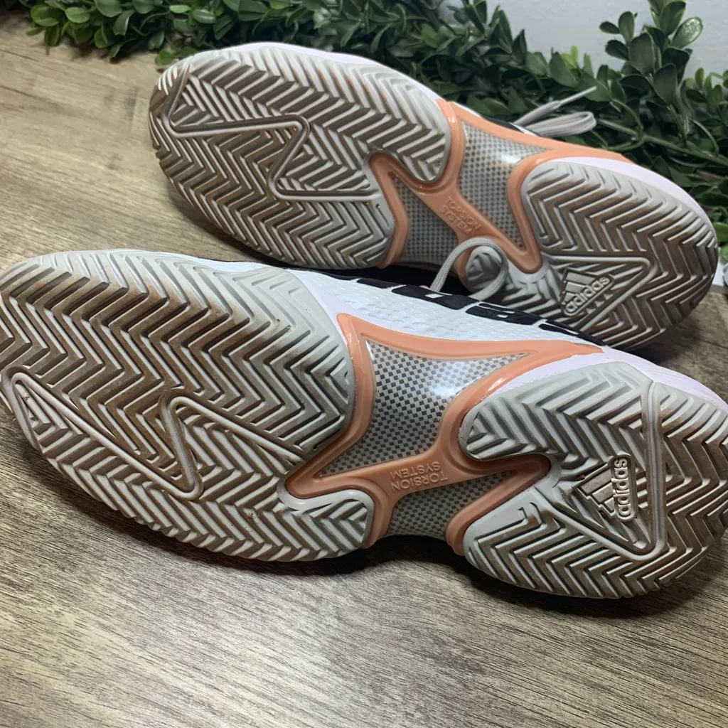 Adidas Barricade Grey Ambient Blush Ladies Sz 8.5 - Image 4