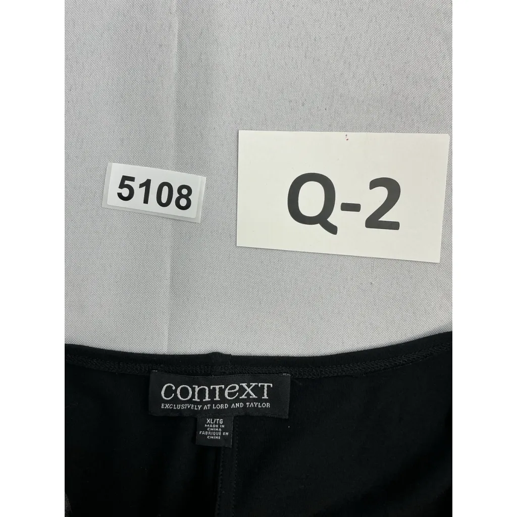 Womans Context Pullover Fit & Flare Dress XL Black Scoop Neck Long Sleeve - Image 3