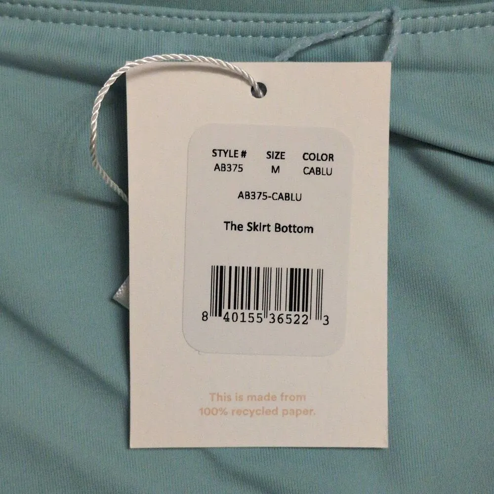 Andie The Skirt Bottom Attached Bikini Bottom CABLU Blue Swim Swimwear M New - Image 12