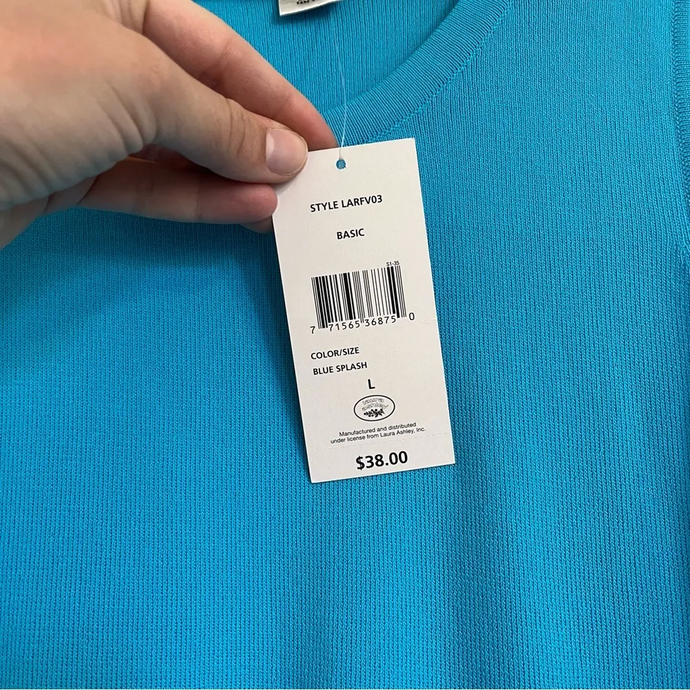 Y2K  turquoise blue tank top shell women’s size large sleeveless - Image 3