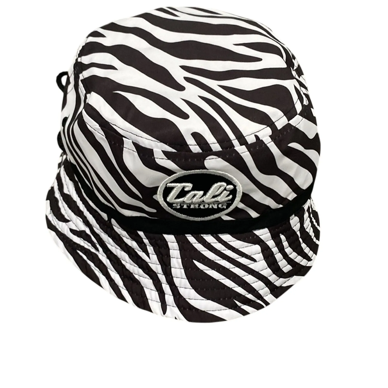 CALI STRONG Reversible Bucket Hat Zebra Print NEW Black - Image 5