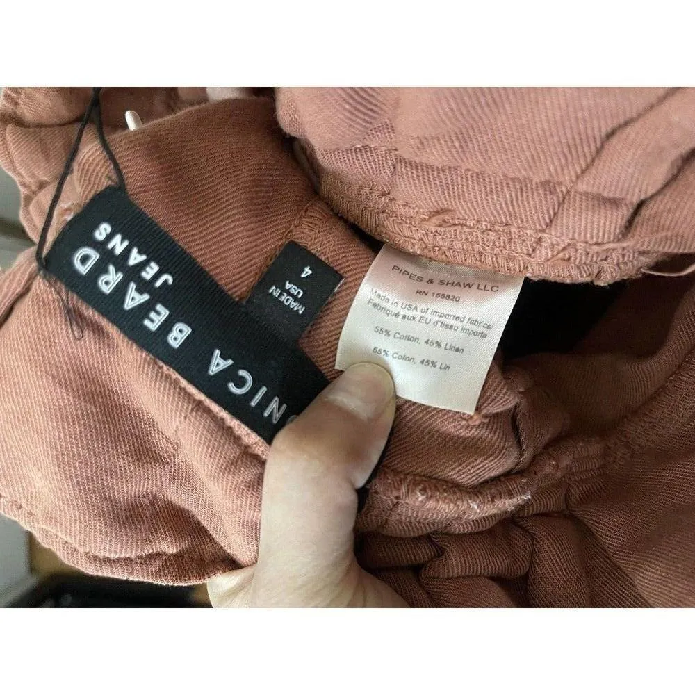 NEW! Veronica Beard Karter Paperbag Linen Blend Casual Crop Pants US 4 - Image 7