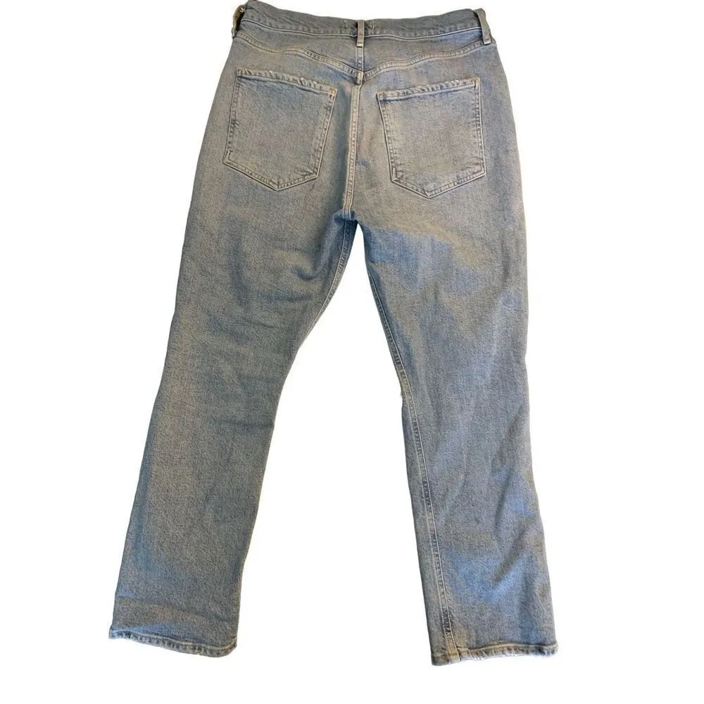 AGOLDE Riley Jeans High Rise Straight Crop A056B-1255 women's size 30 - Image 2