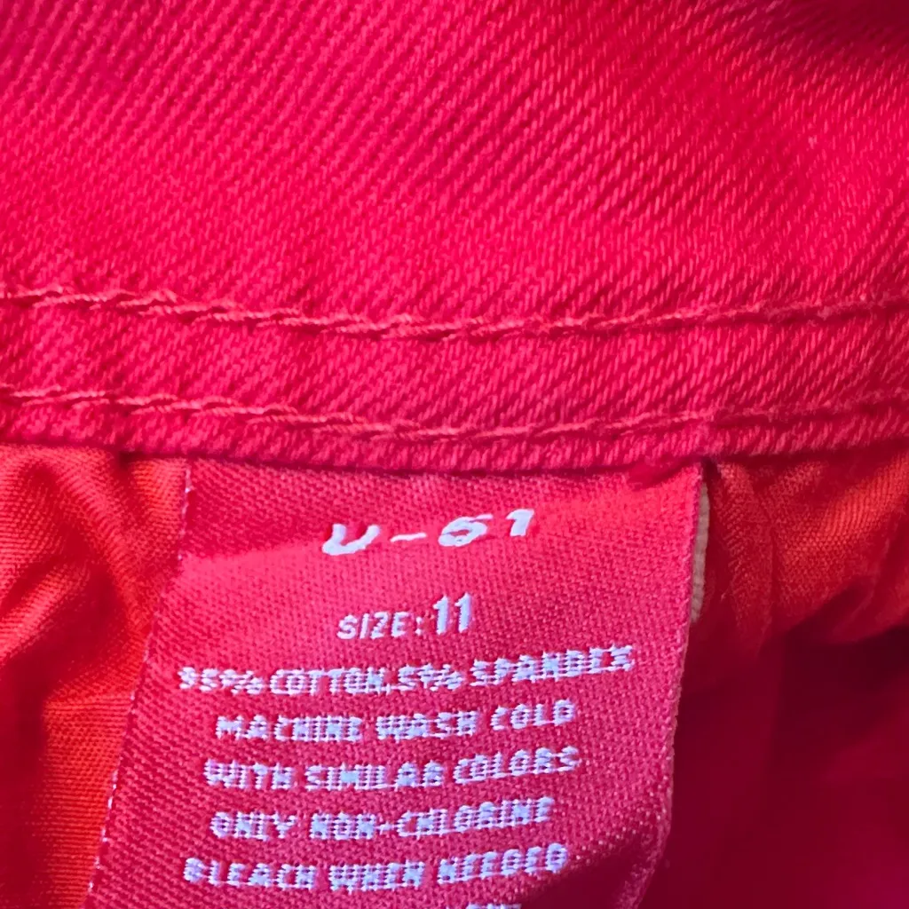 Vibrant Red Women's Boyfriend Jeans Size 11 (juniors) - Image 7