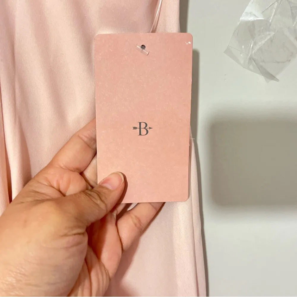 Anthropologie BHLDN Emanuelle Georgette Dust Pink  Midi Dress Size 22 NWT - Image 5