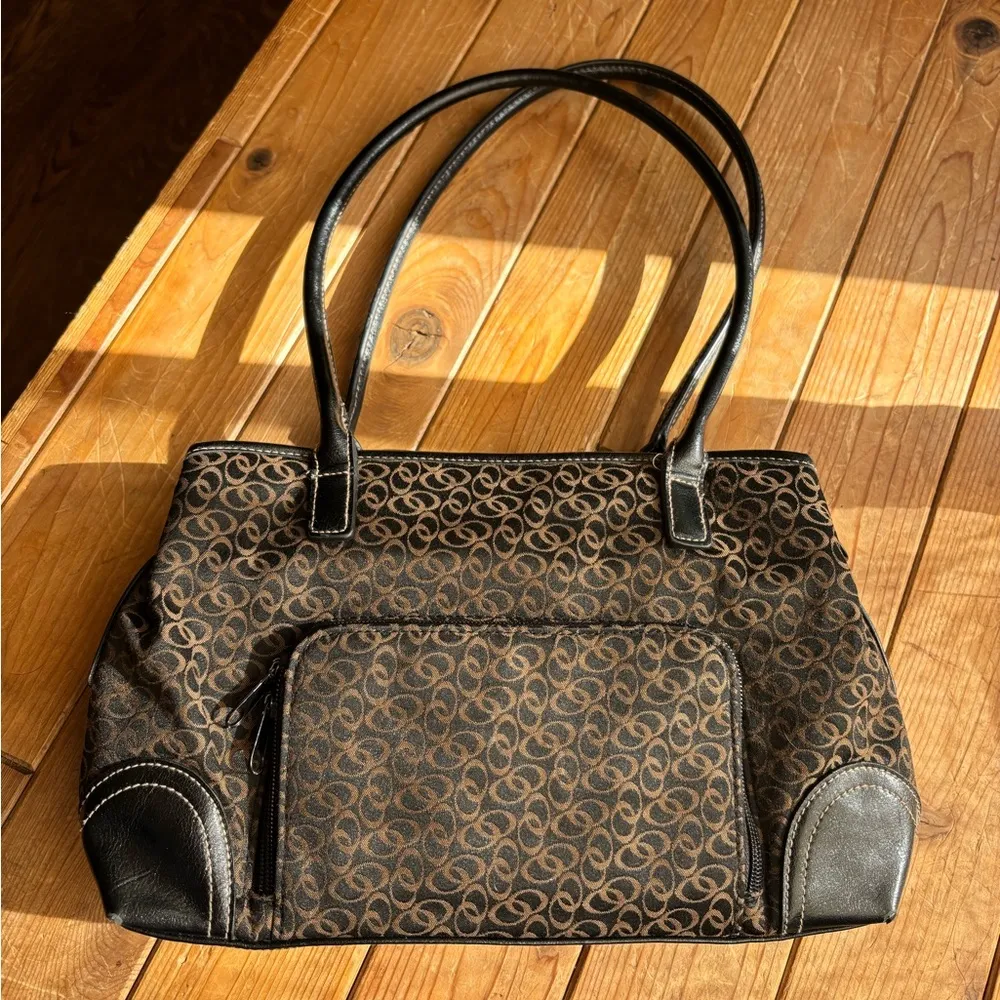 Elegant Black and Brown Handbag - Image 6