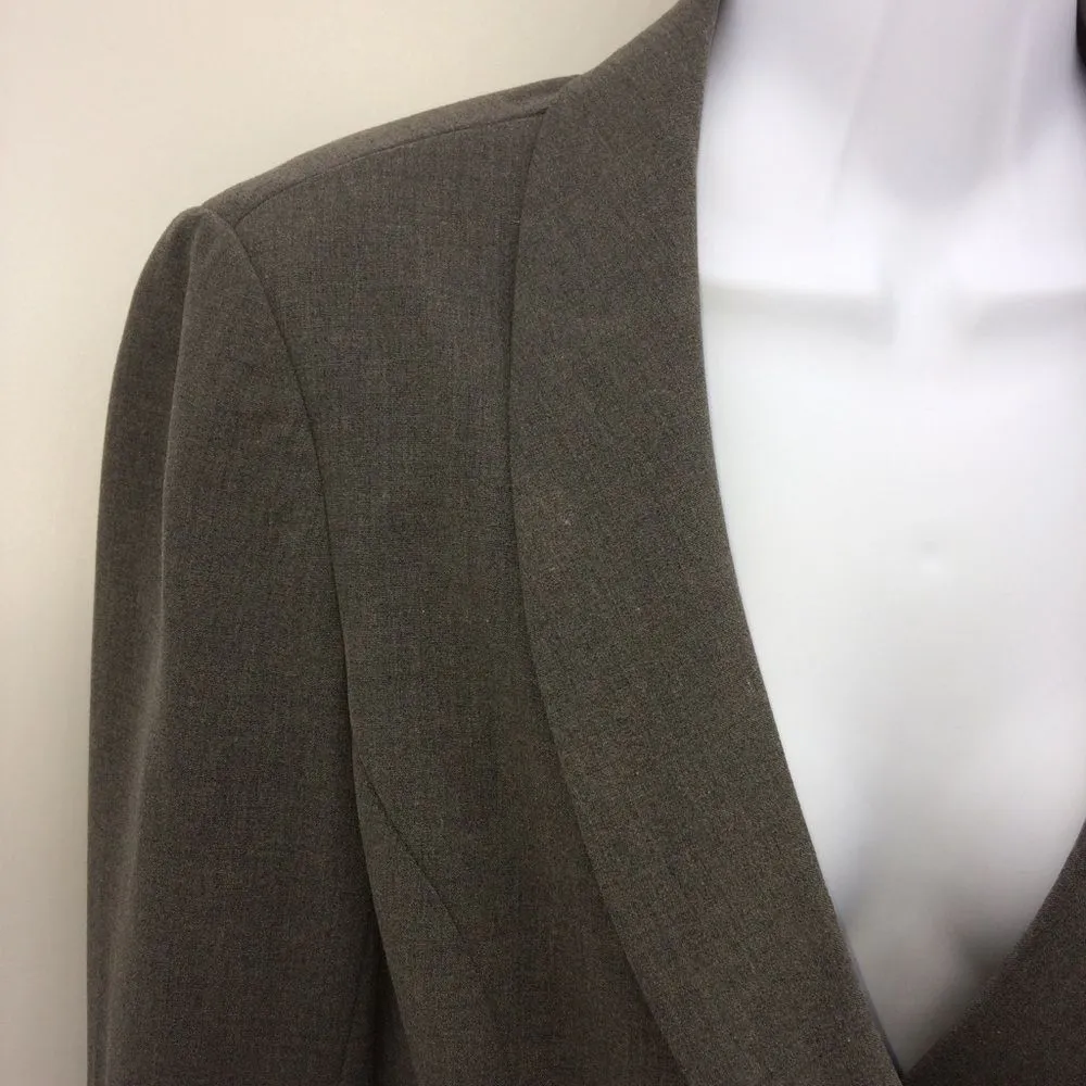 Max Studio Gray 3/4 Sleeve Feminine Blazer w/Flower Detail @Waist Wrap Closure-4 - Image 7