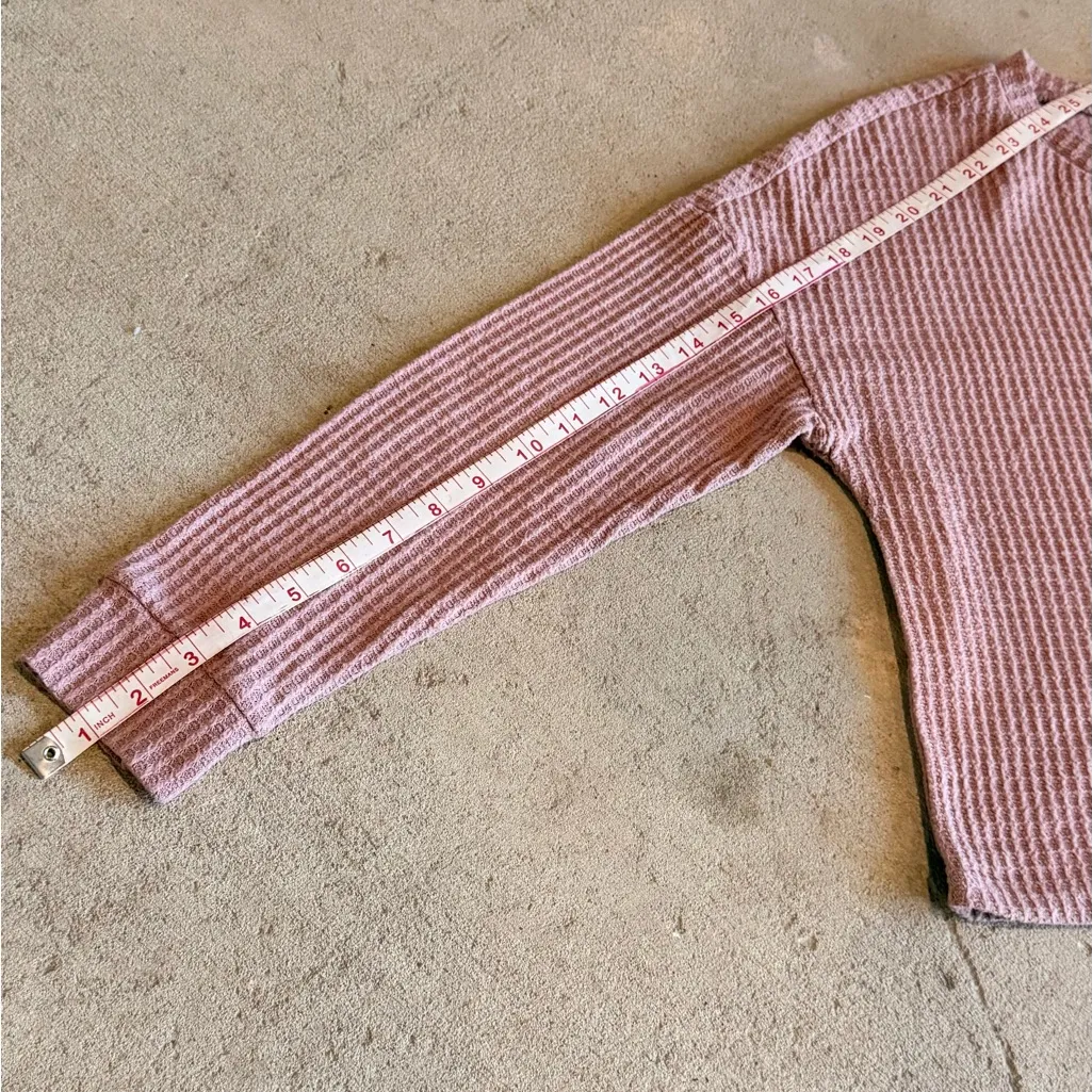 Charlotte Russe Textured Mauve Long Sleeve Top - Image 9