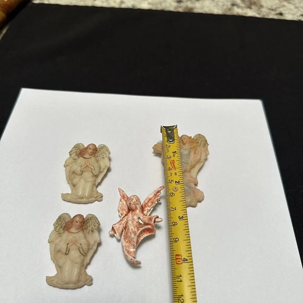 Lot Of 4 Angel Brooch Pins 3 Marked ROMAN - Image 3