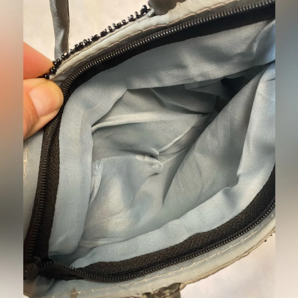 Vintage 90s mirrored beaded handbag grunge emo mini casual indie boho purse - Image 4