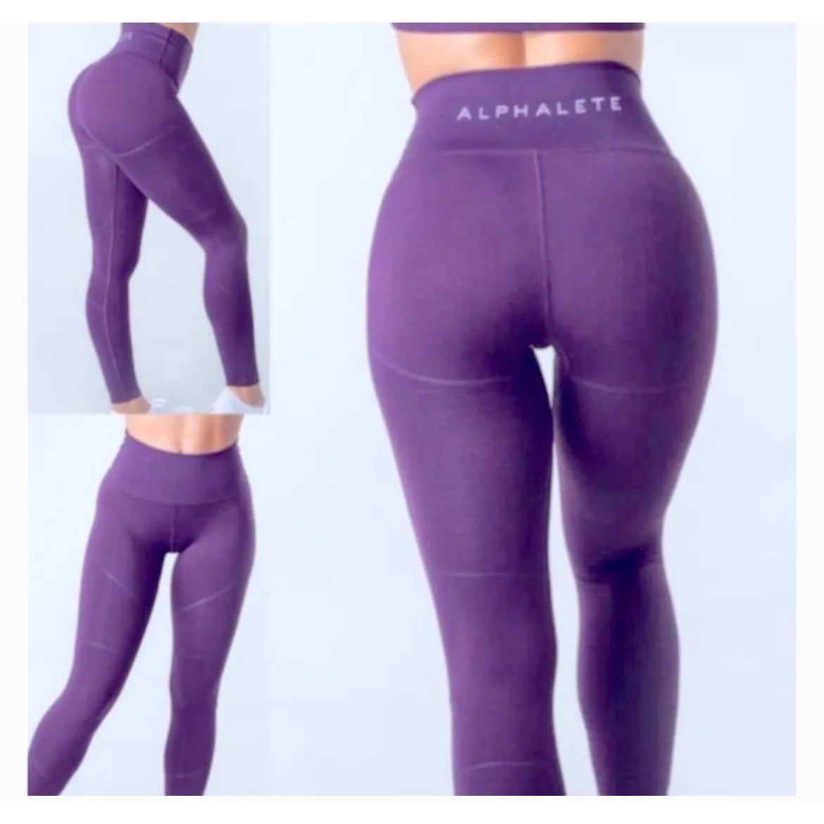 Alphalete Revival‎ Purple Leggings Size XS Cross Fit Athleisure Workout - Image 2