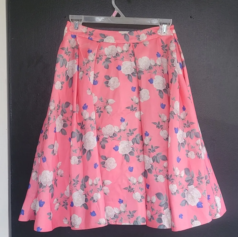 ERIN Fetherston RTR $275 Hibiscus Pink Jacquard Floral Skirt 2 - Image 10
