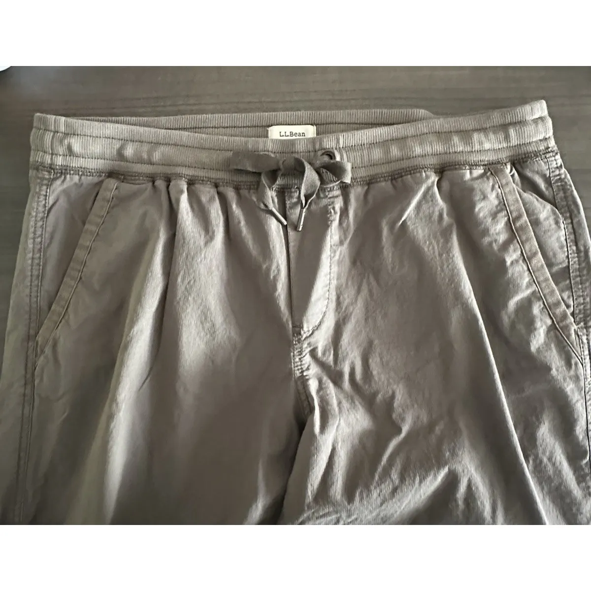 L.L. Bean Pants Womens Medium Brown Ripstop Pull On Cargo Stretch Outdoors Hike - Image 5