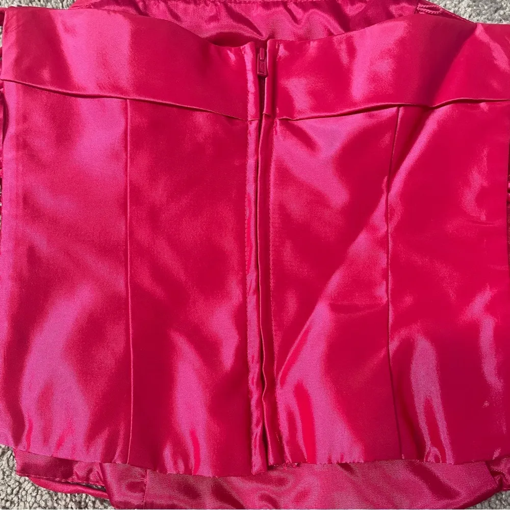 Vintage 90s Magenta Beaded 2 piece prom dress  by Nika Livas - Image 8