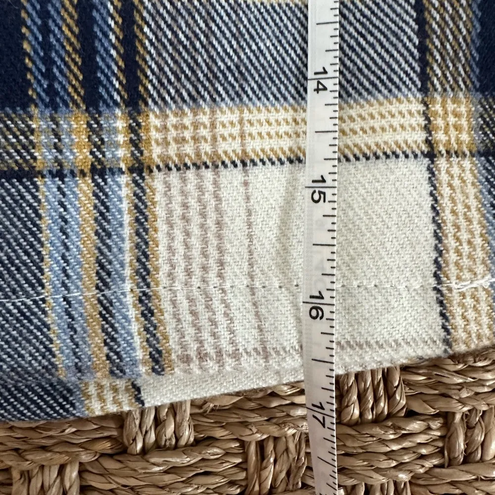 Blue Rain By Francesca's Women's Mini Skirt Plaid Blue Tan Cream Multi small - Image 8