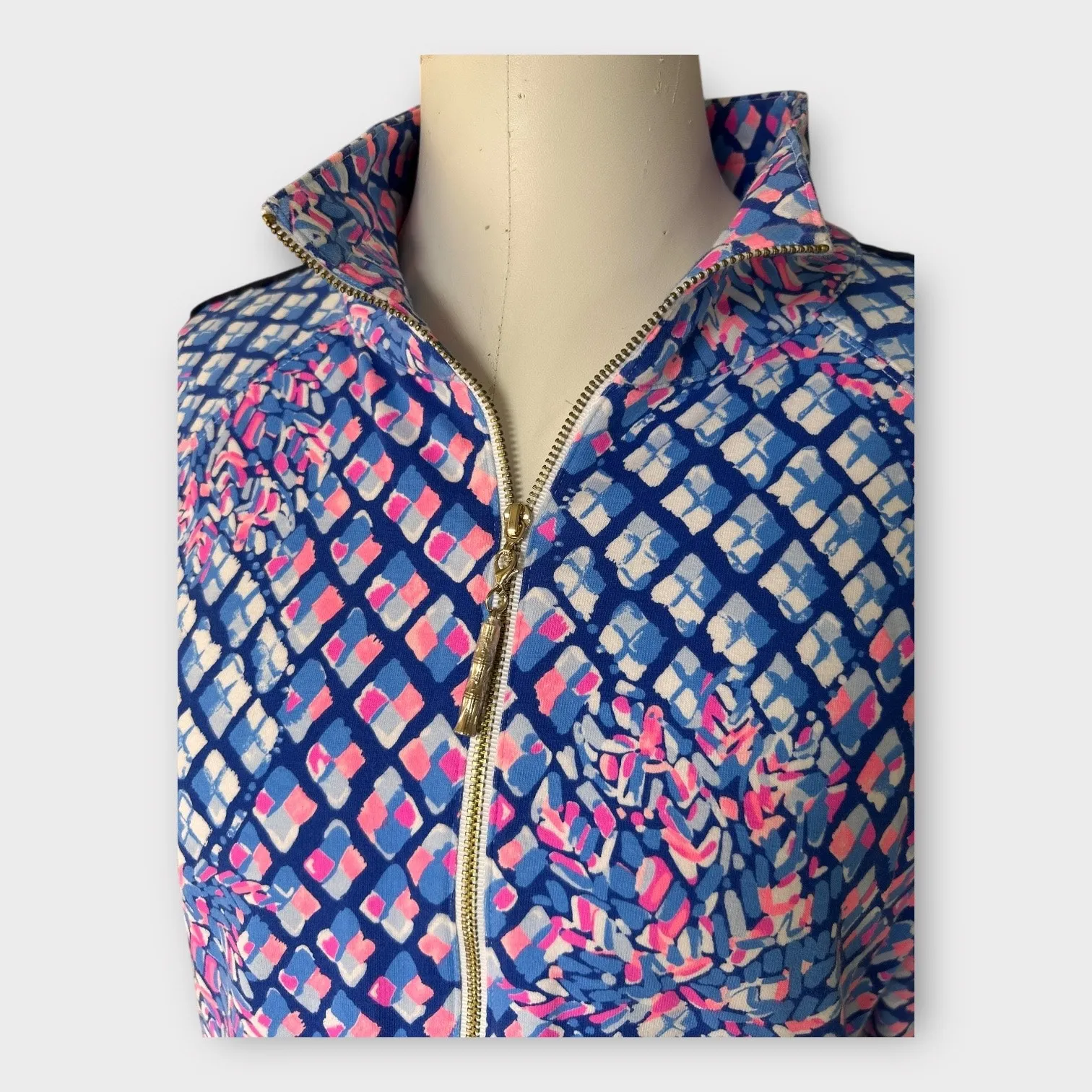 Lilly Pulitzer Skipper Popover 1/4 Zip Toe In Royal Purple Women’s Medium NWOT - Image 7