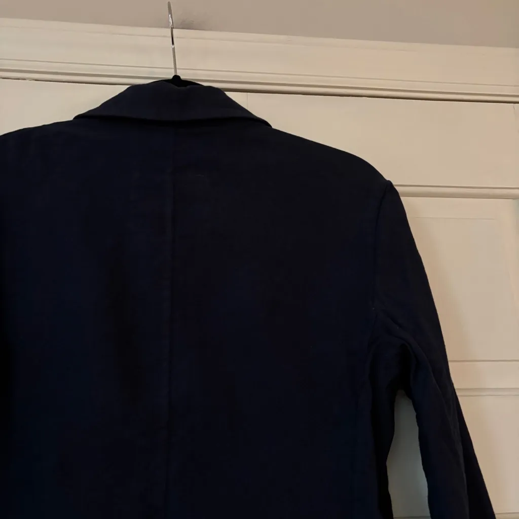 Frank & Eileen DUBLIN Navy Italian Performance Linen Tailored Blazer Size Small - Image 13