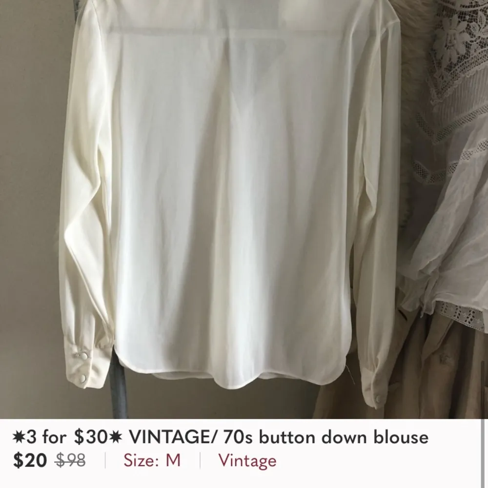 Button down blouse White Size M - Image 5