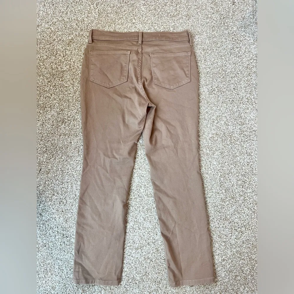 NYDJ Sheri Slim Jeans 12P Petite Taupe Brown Stretch Denim Mid Rise Straight - Image 12