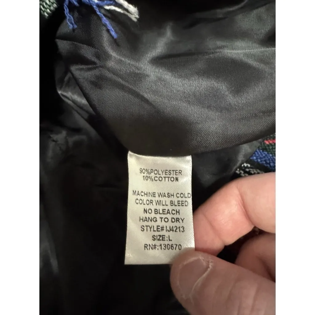 Priina Women Size Large Aztec Western Country Zip Pockets Fringe Full Zip Artsy‎ - Image 9