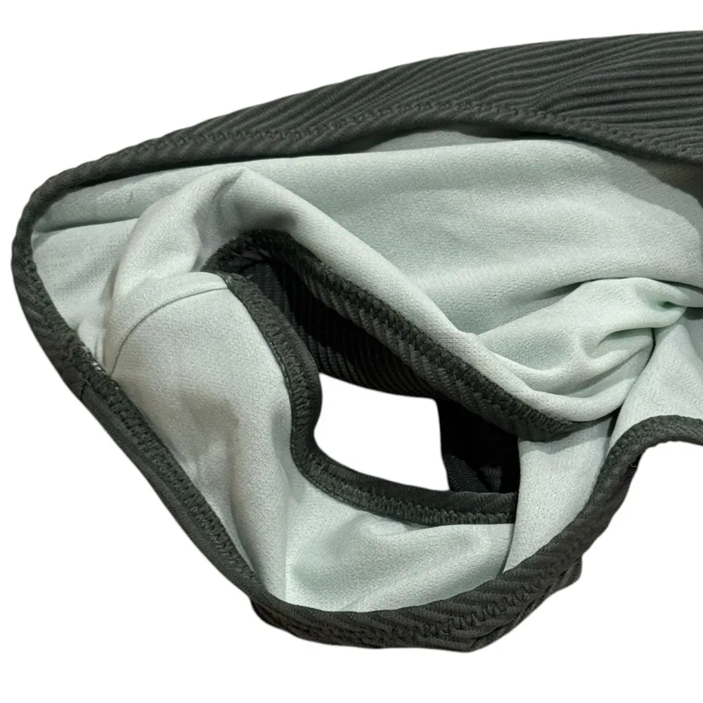 NEW Cupshe Ribbed Sage Green V-Neck Lacey Vacation One Piece Swimsuit Size S - Image 6