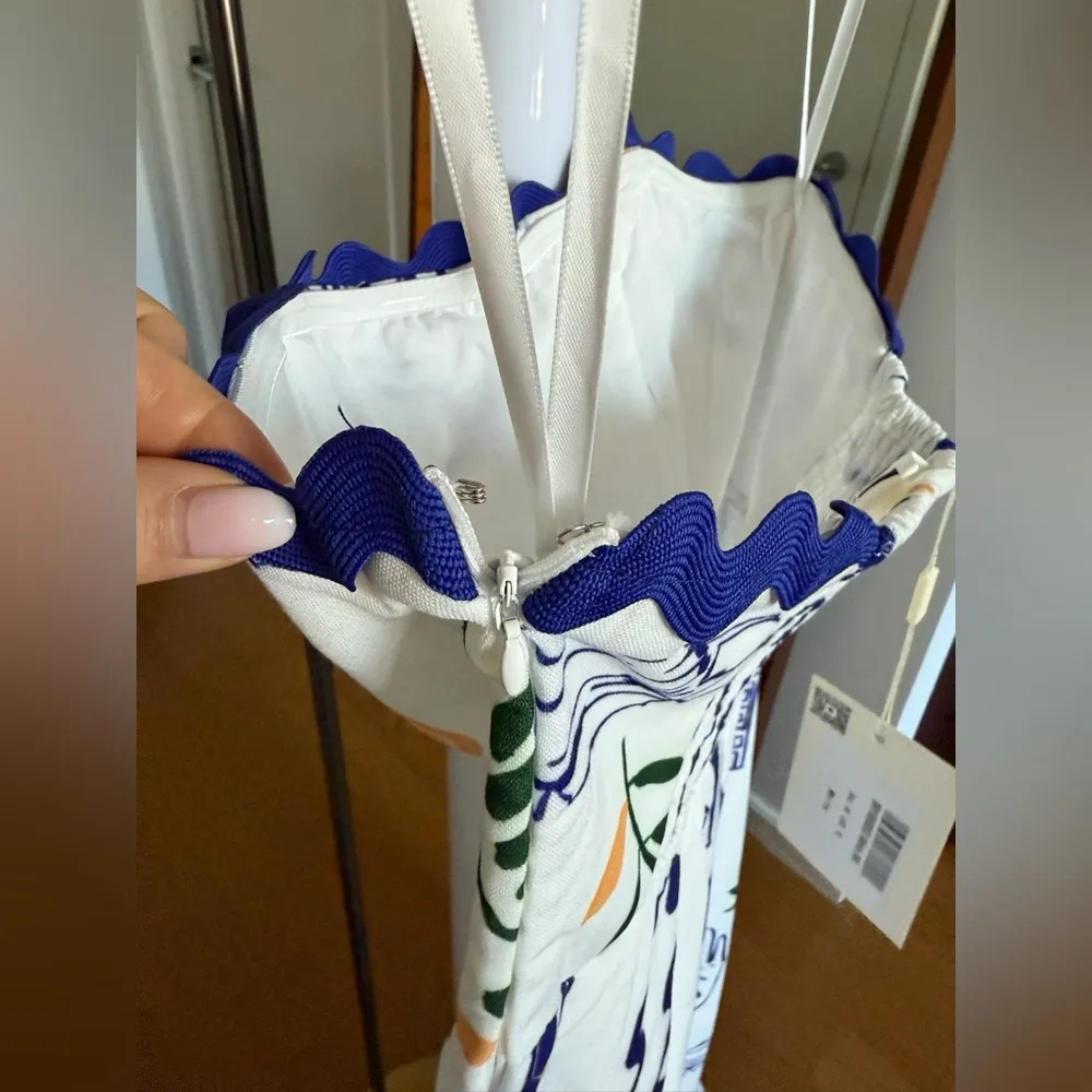 *NWT* Indie Lux Cypress Graphic Strapless Maxi Dress White - Image 10