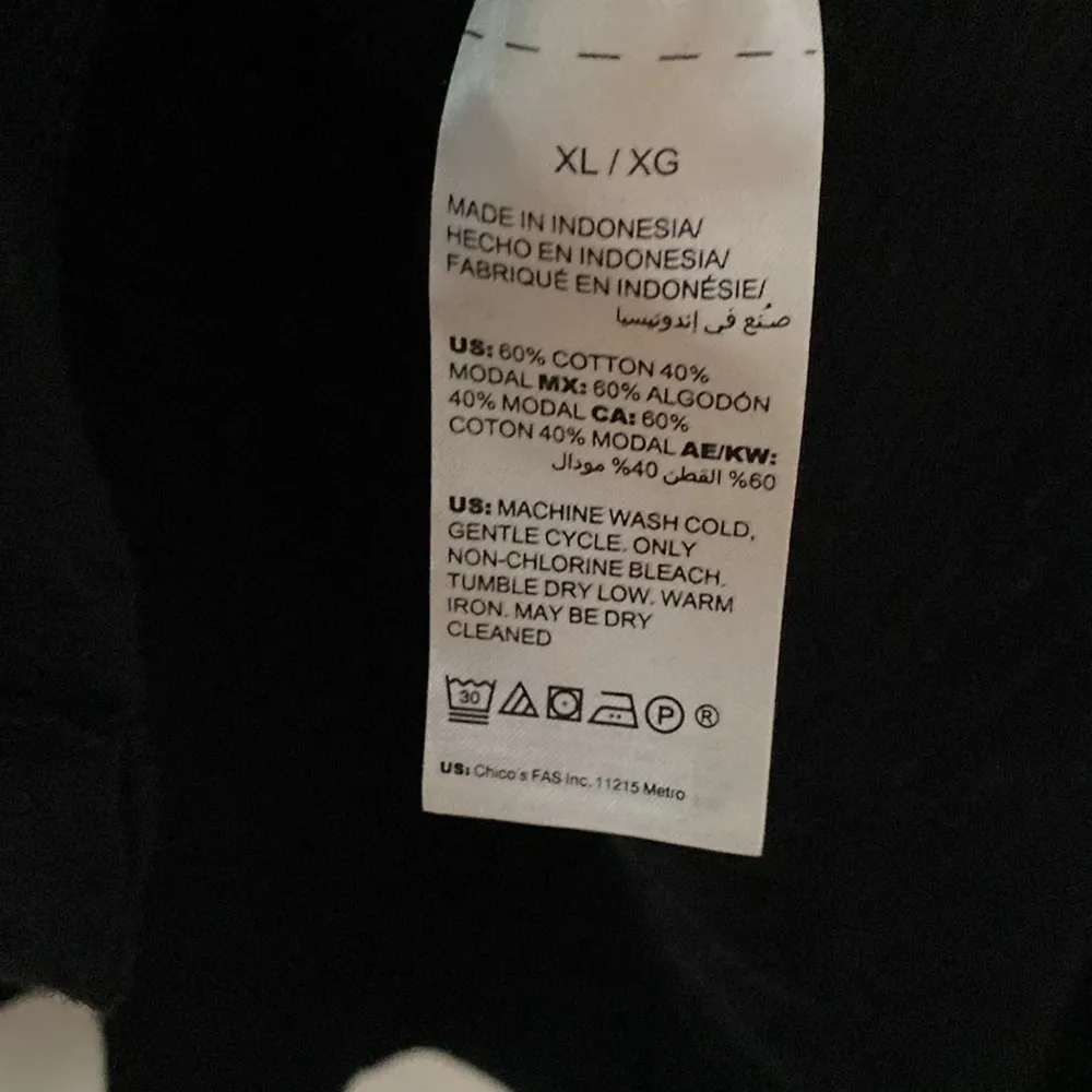 Soma Button Up‎ Coverup Tunic Roll Tab Long Sleeve Black Gauze Gauzy Size XL - Image 6