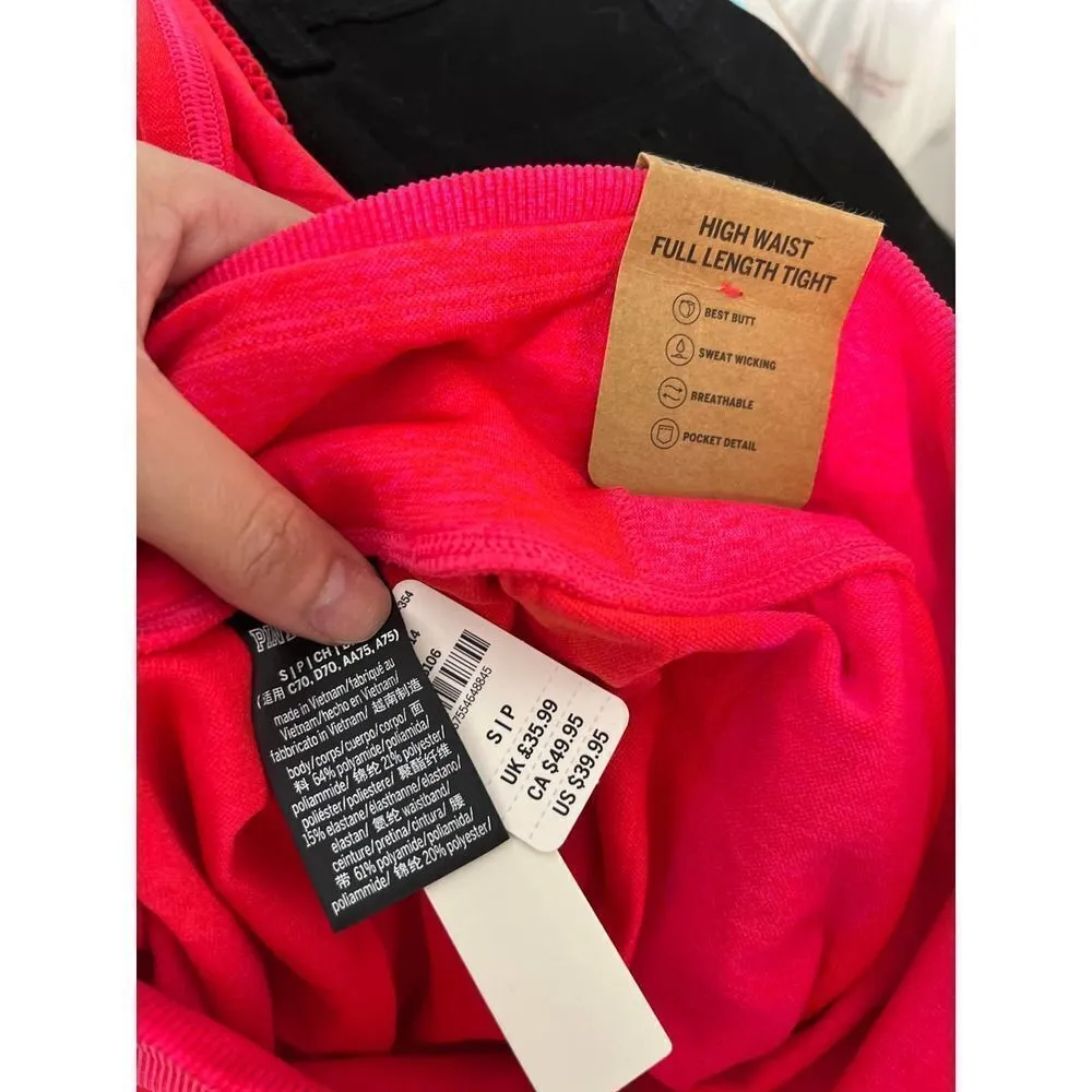 Victoria secret pink hot pink  HIGH WAIST FULL LENGTH TIGHT - Image 5