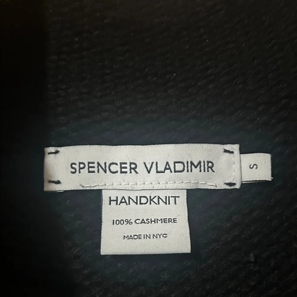 Amazing sleeveless sweater top 100 percent cashmere size small Spencer Vladimir - Image 2