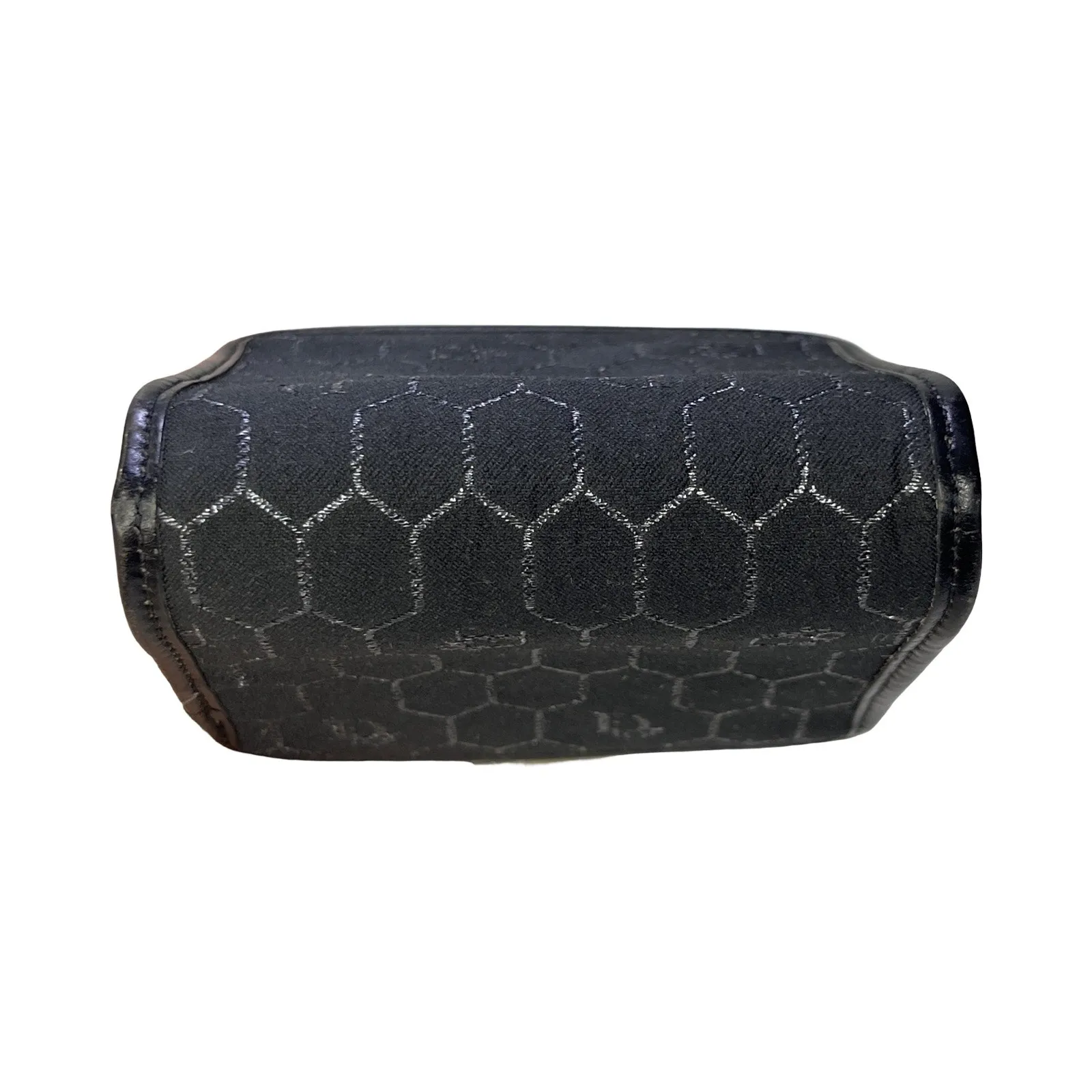 Vintage Christian Dior Honeycomb Monogram Coin Purse Black Silver Dior Wallet - Image 8