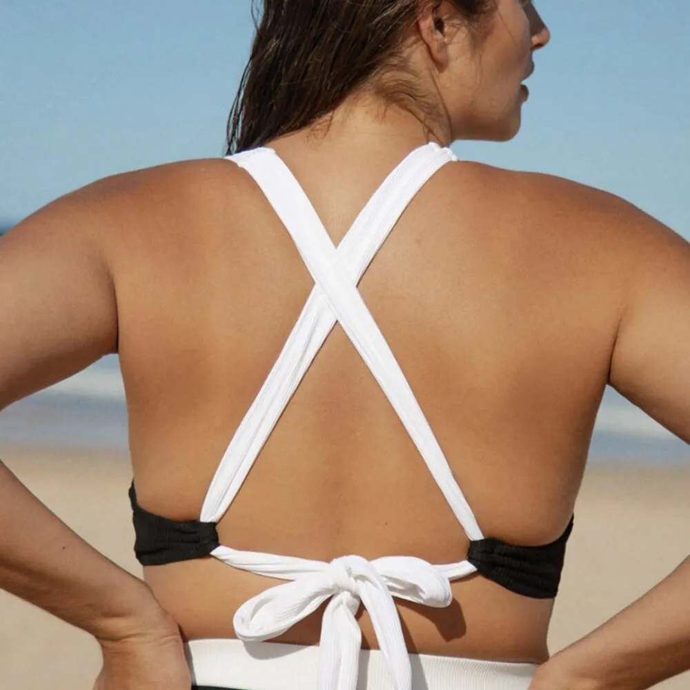 Berlook Black Contrast Trim Plus Size Bikini Top and Bottom - Image 3