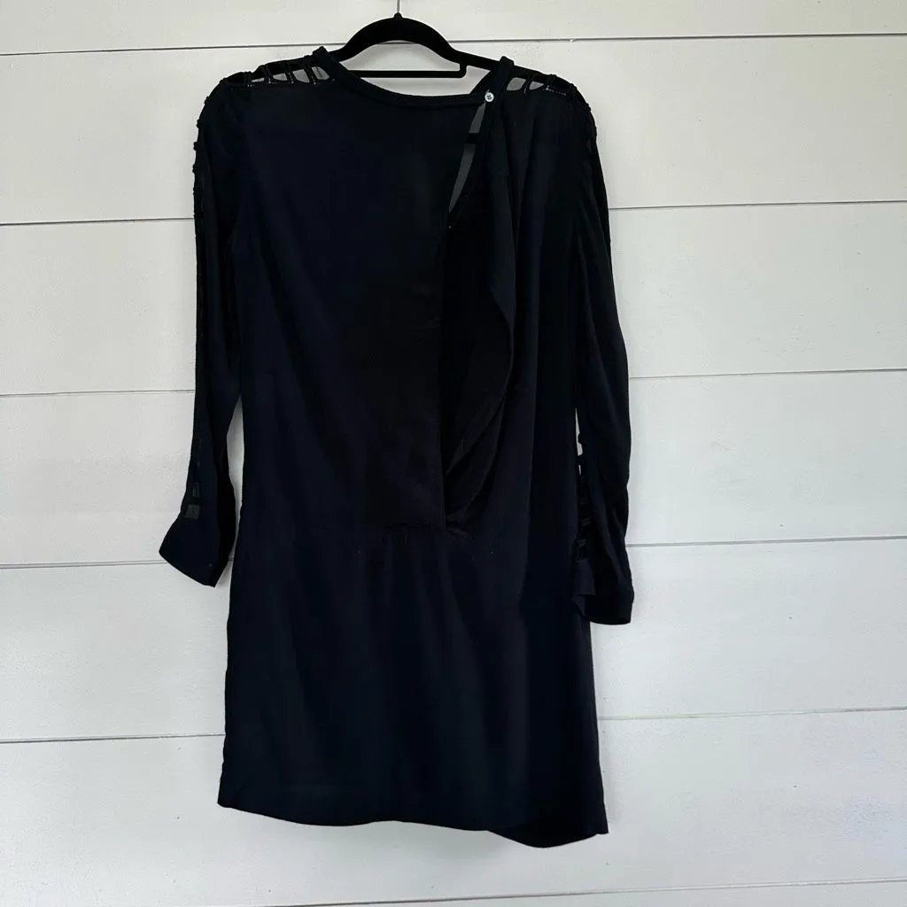 Iro Black Women’s 40 Silk Blend Abbie Mini Dress - Image 2