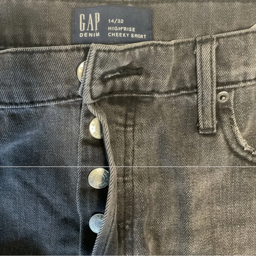 Gap High Rise Cheeky Button Fly Jean Shorts in Size 14 or 32 - Image 4