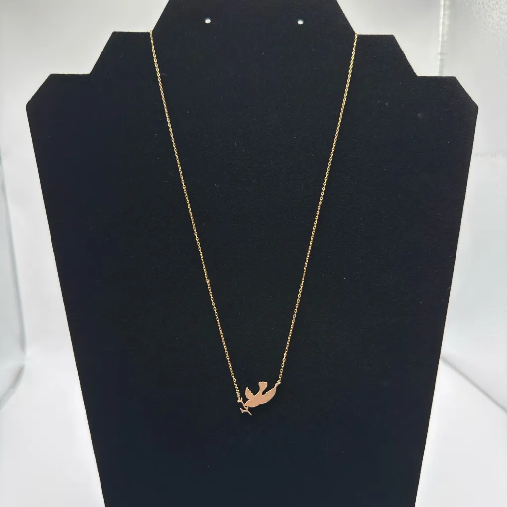 Dove Pendant Necklace Gold - Image 3
