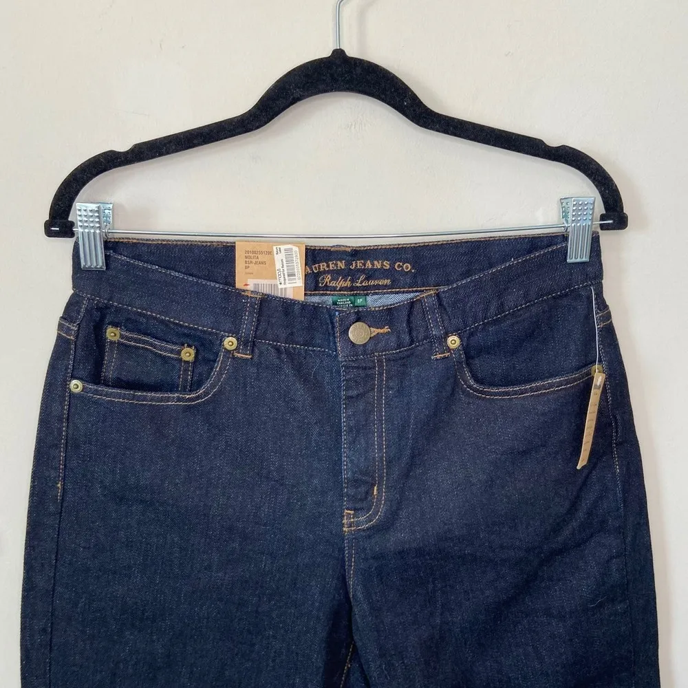 Ralph Lauren Dark Wash Nolita Straight Jeans Size 8 Petite - Image 2