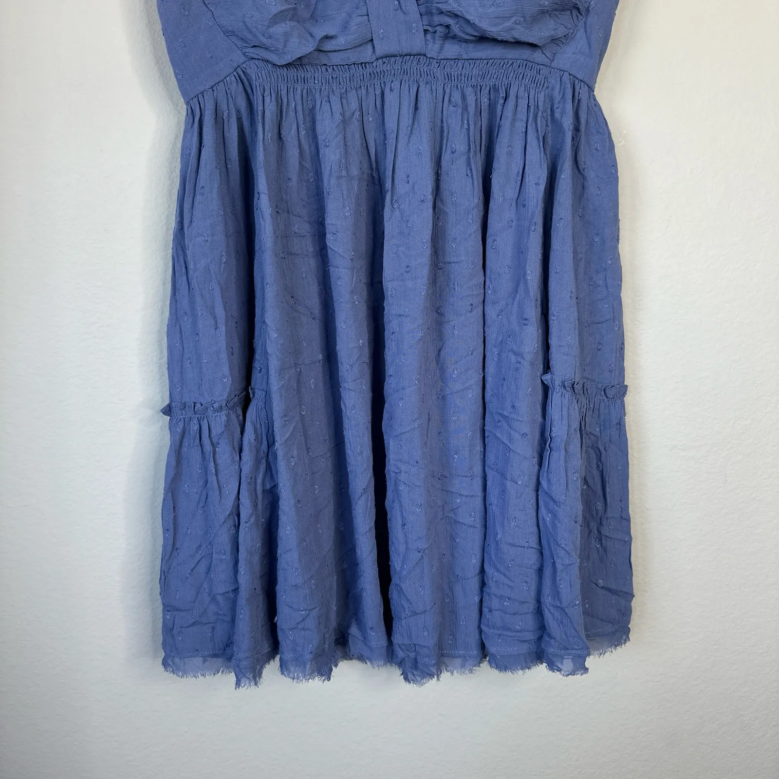 FREE PEOPLE Across the Sea Mini Dress Lilac Purple Periwinkle Size Large NWT New - Image 6