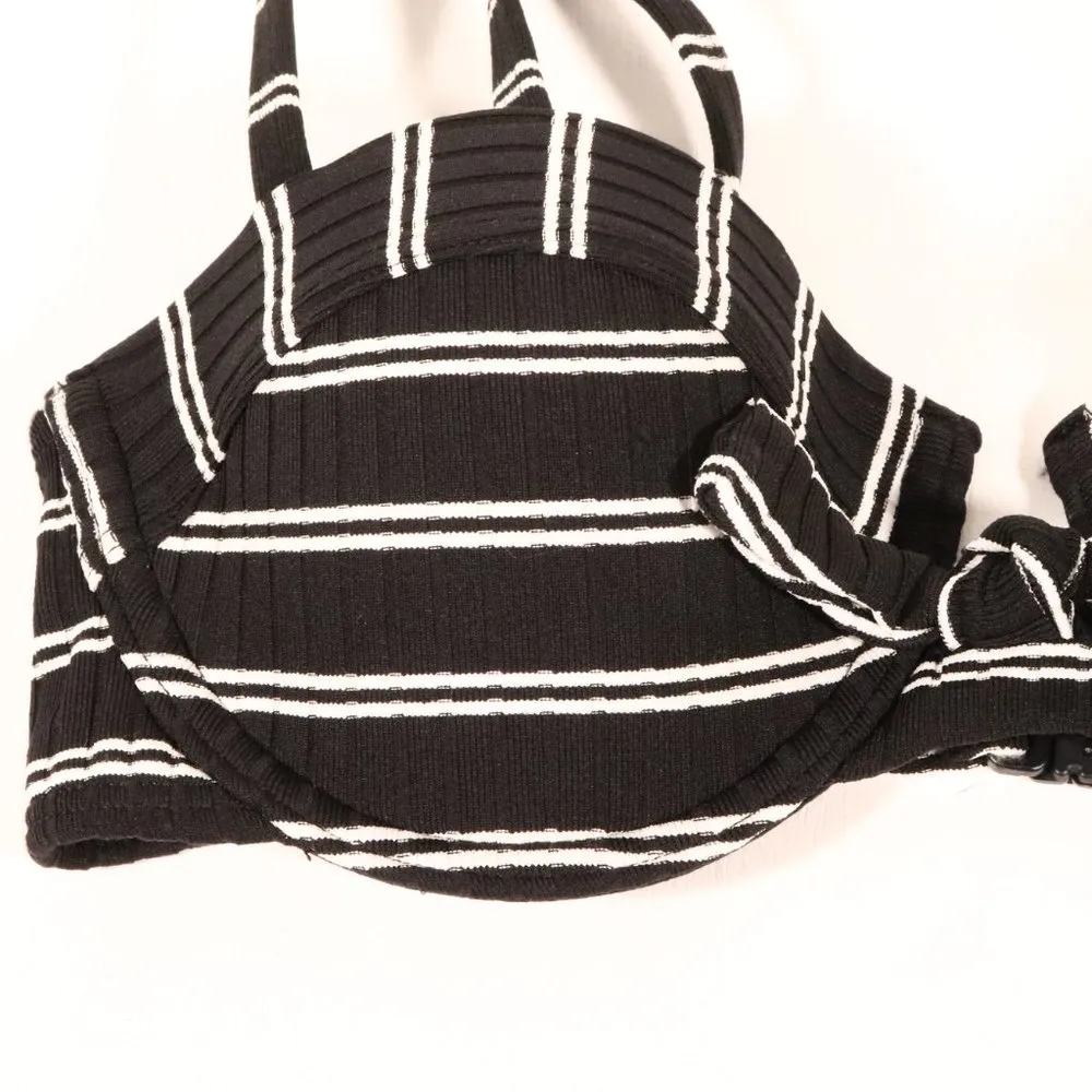 NWT Seafolly X Revolve Inka Stripe Bustier Bra in Black Stripe - Image 7