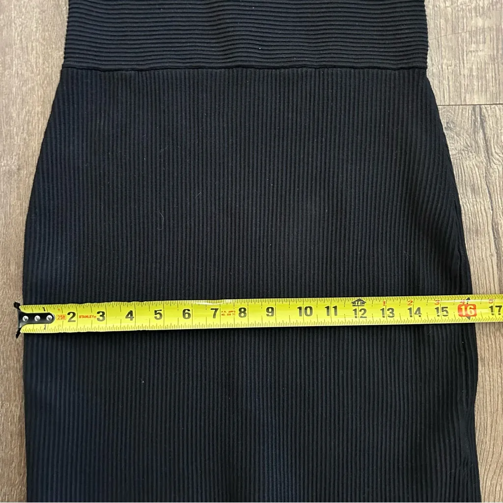 House of Harlow 1960 Black Ribbed Sleeveless Fitted Body Con Mini Dress NWT Size M - Image 10
