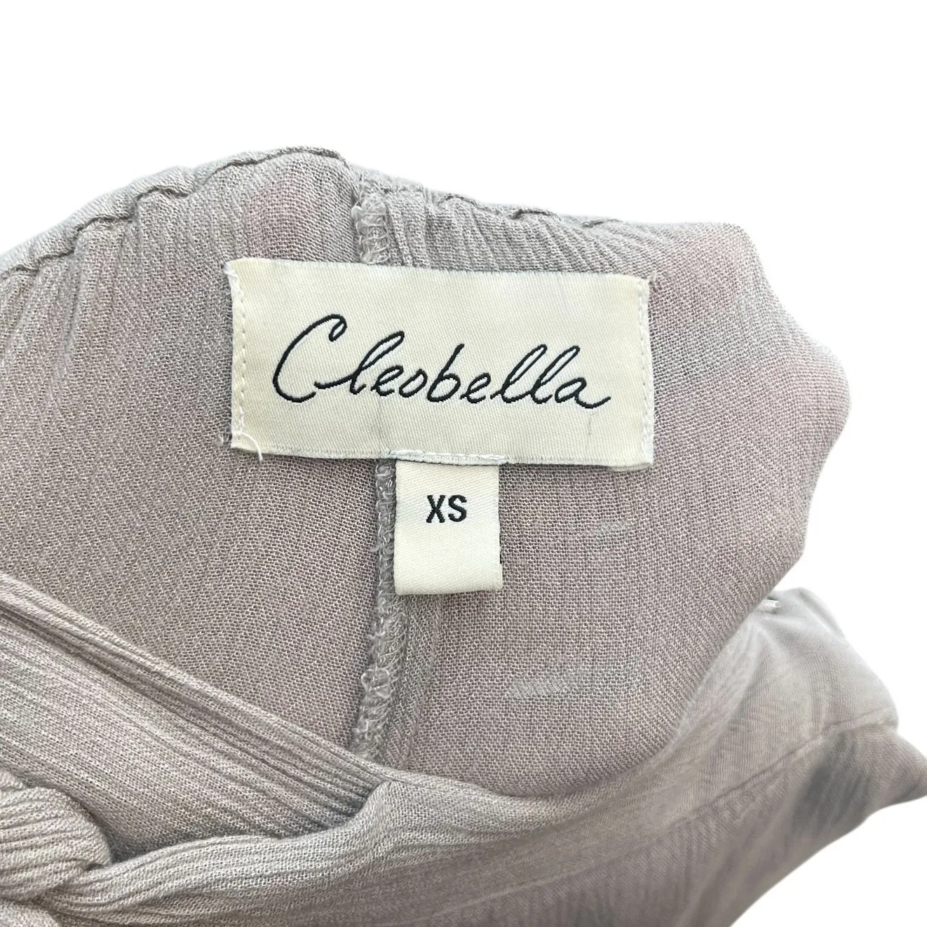 Cleobella Panama Wrap Pant Wide Leg Split Leg Tan Beige Gray Size XS - Image 12