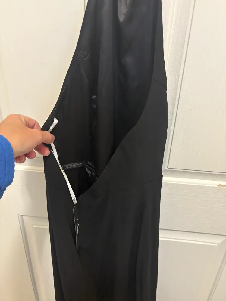 Lulus Slice of Joy Black Halter Maxi Dress homecoming dress - Image 9