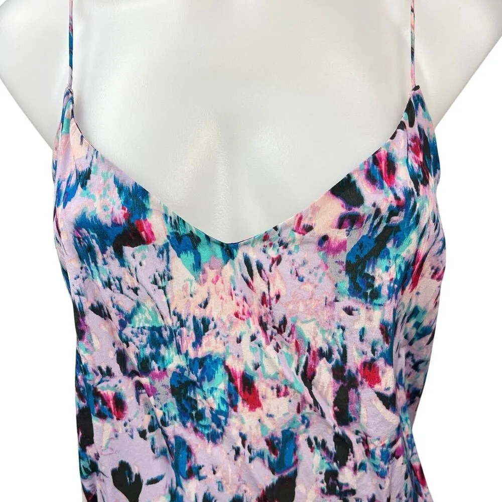 J.Crew Multicolor 100% Silk Abstract Sleeveless Floral Cami Camisole Tank Top 6 - Image 4