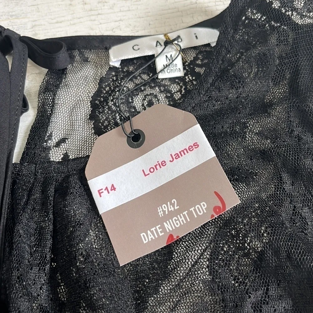 CAbi date night top size M.  NWT - Image 3