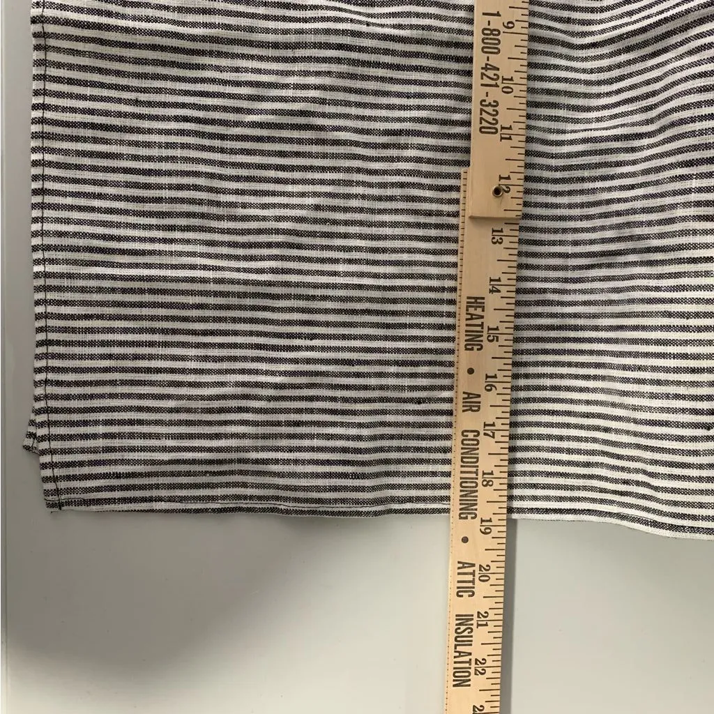 Reformation 2 NEW Allira Linen Dress Vineyard Stripe Slit Cut Surplice Neck - Image 10