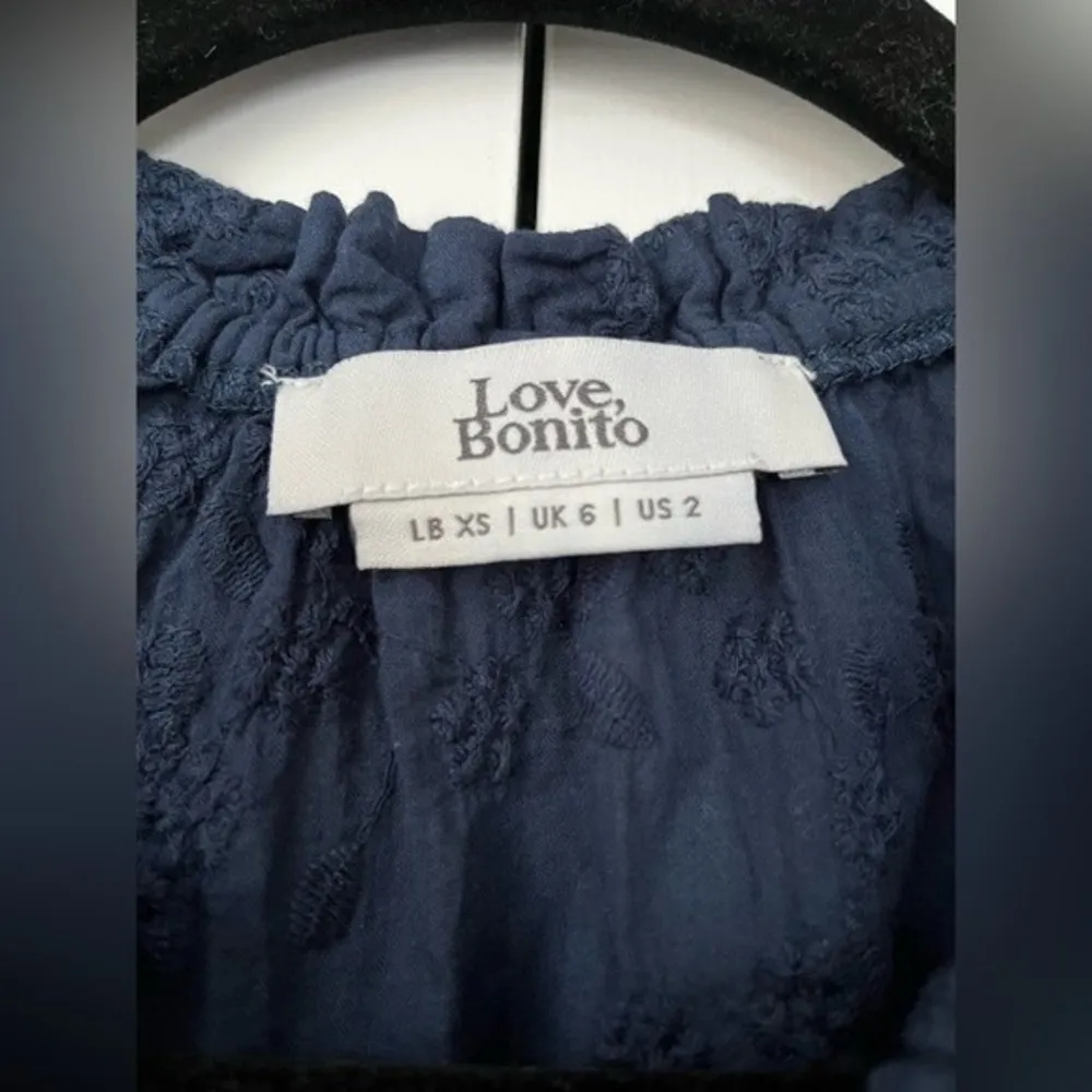 Love Bonito Navy Cotton Top Size 2 - Image 2